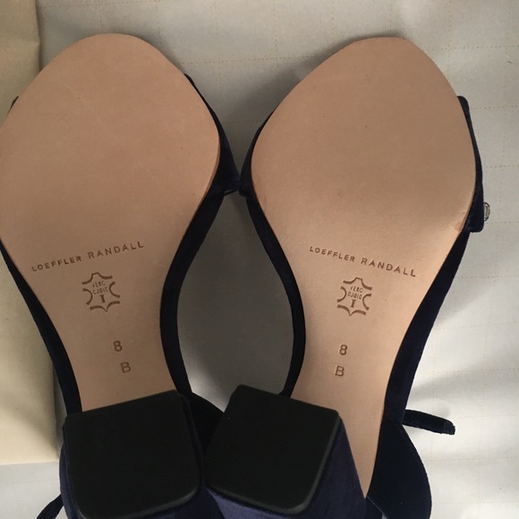 Loeffler Randall Elayna Blue Velvet Sandals Sz 7.5 - Picture 6 of 7
